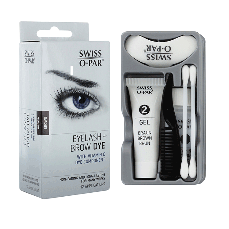 SWISS O PAR Eyelash and Brow Dye Kit - Brown