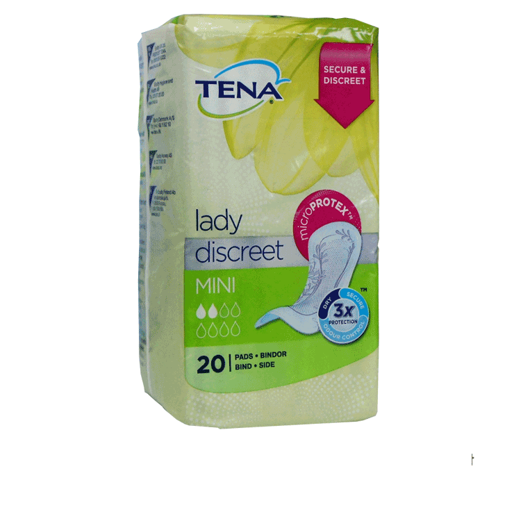 Tena Lady Discreet Mini x 20 pads  - For Urine Incontinence in women