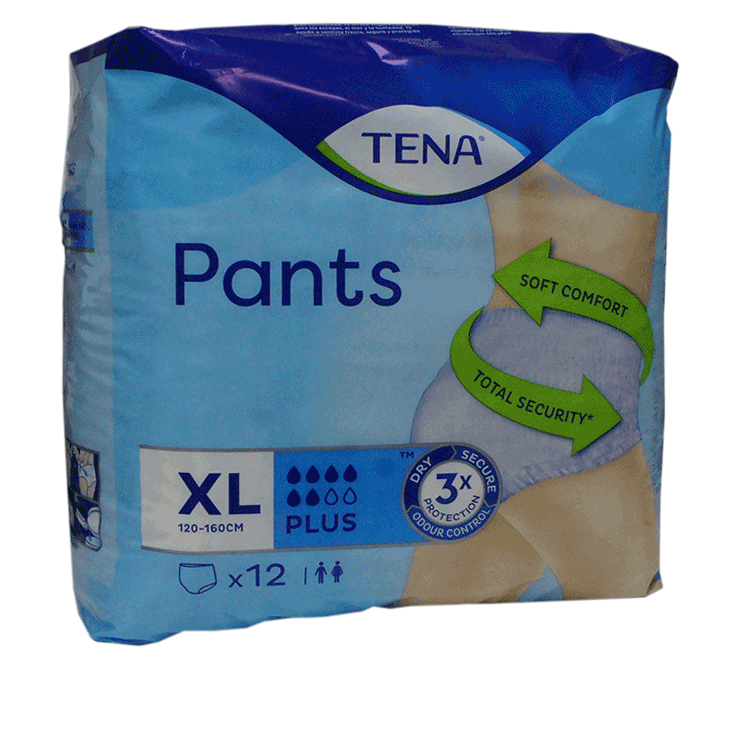 Tena Pants Plus - Extra Absorbant - Pull Ups with Elasticated Waist  -3 Sizes - Unisex