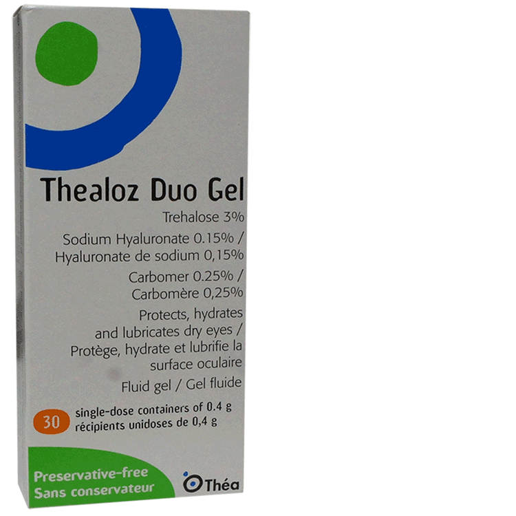 Thealoz Duo Gel Einzeldosisfläschchen x 30 - Steriles Augenbefeuchtungsmittel ohne Konservierungsmittel
