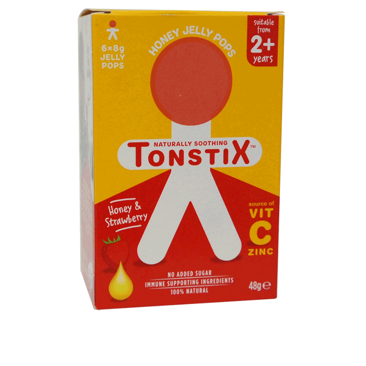 Sucettes à la gelée de miel Tonstix x 6 x 8 g - Pour apaiser les maux de gorge - 3 saveurs