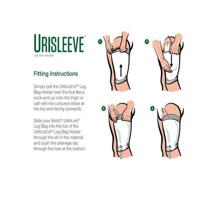 Urisleeve Leg Bag Holder x 4 units by Bard - 4 Sizes